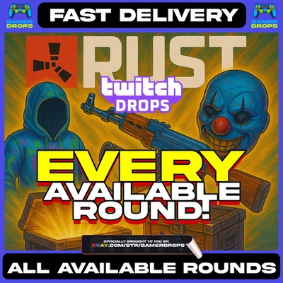 RUST TWITCH DROPS - ALL AVAILABLE ROUNDS - ROUNDS 39 + 40+ 41 + 42 + 43 + 44 NEW - Image 1 of 4