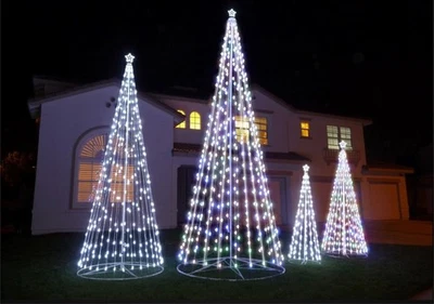 Outdoor LED Cone Christmas Tree – Waterproof Holiday Light Decoration 4 Sizes - Image 1 of 2