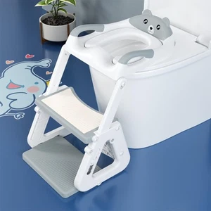 Potty Training Toilet Seat with Step Stool Ladder, Detachable Triangular Stab... - Picture 1 of 7