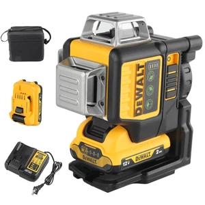 DeWalt DW089LG 12V Green Line 3 x 360 Laser Level Laser Battery + Charger - Picture 1 of 6