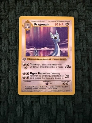 1999 Pokemon Base Set First Edition Shadowless Dragonair NM - Image 1 of 2