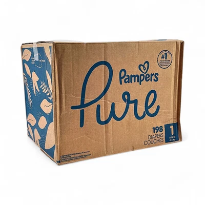 Pañales para bebé Pampers Pure 198 unidades - talla 1 (8-14 lb) Foto 1 de 3