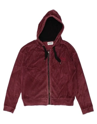 Pull à capuche zippé femme CONVERSE UK 10 petit coton marron AF10 - Photo 1/4
