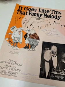 Leo Feist "It Goes Like This That Funny Melody" Sheet Music 1928 Irving Caesar - Picture 1 of 3