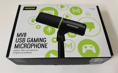 Shure MV6 Gaming Microphone Dynamic USB PC Mic Gaming & Streaming Monitoring - Image 1 of 4