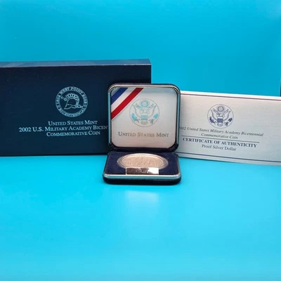2002 U.S. Military Academy Bicentennial Silver Proof Coin  OGP & COA West Point - Image 1 of 3