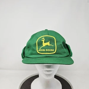 De colección John Deere K-Products Oreja Verde Solapa Trampero Camionero Sombrero EE. UU. Parche Gorra - Imagen 1 de 7
