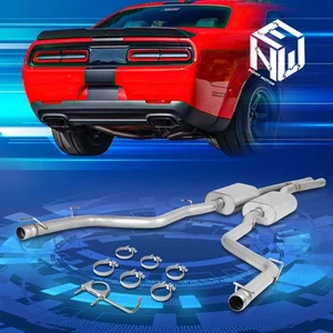 For 15-19 Dodge Challenger 5.7L V8 Dual 2.5" Oval Muffler Tip SS Catback Exhaust - Picture 1 of 6
