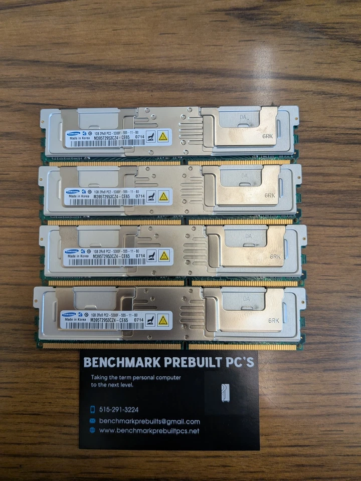 Samsung (4x1GB) 2Rx8, PC2-5300F-555-11-B0, M395T2953CZ4. Fully buffered DDR2 - Image 1 of 4