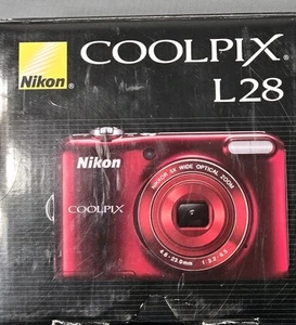 nikon coolpix L28 red digital camera 20.1 megapixels 3"LCD 5X Zoom HD 720P movie - Picture 1 of 15