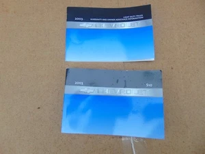 2003 Chevrolet S-10 Pickup Truck Owners Manual User Guide Reference - Bild 1 von 1