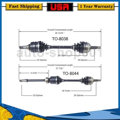 Junta de eje CV TrakMotive lado conductor delantero pasajero para Toyota Camry 1994 Foto 1 de 4