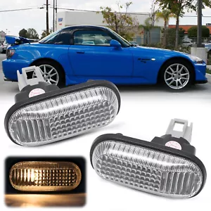 2x Front Wing Turn Signal Lamp Side Marker Light For HONDA Civic S2000 CR S2K - Picture 1 of 8