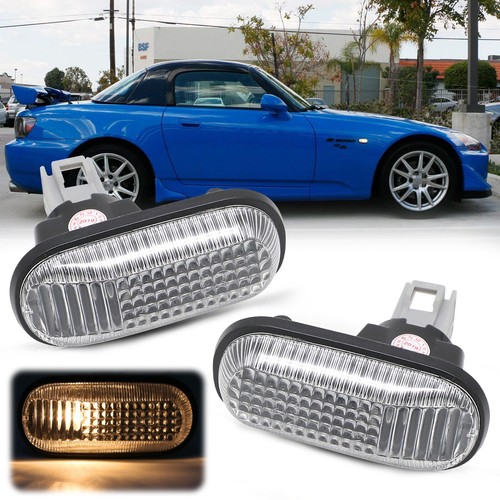 2x Front Wing Turn Signal Lamp Side Marker Light For HONDA Civic S2000 CR S2K