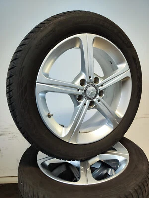 4 Winterräder 205 55 R17 Mercedes A B CLA Klasse W177 W247 W118 17" Alufelgen - Bild 1 von 4