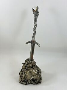 Sunglo Pewter Sword in the Stone 2 pc Statue stands 6.5" tall