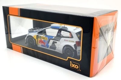 Model rally car VW Polo R WRC Mikkelsen Catalunya '13 IXO Diecast 18RMC070C 1:18 - Image 1 of 4