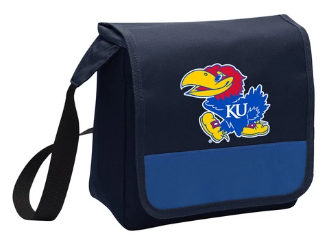 KU Jayhawks Lunch Bag University of Kansas Lunchbox Cooler ADJ SHOULDER STRAP Cover