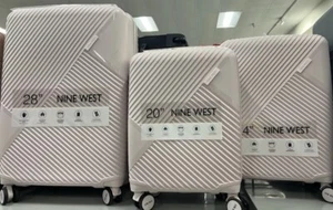 Nine West 3Piece Spinner Luggage Set , Light Grey - Picture 1 of 13