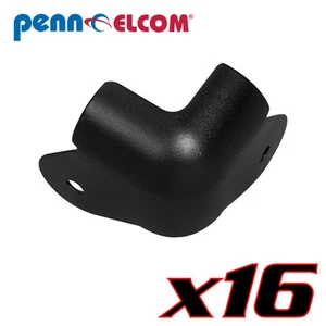 16 Pack Penn Elcom C1824K High Quality Metal Steel Cabinet Corner Black 2 Leg - Picture 1 of 2