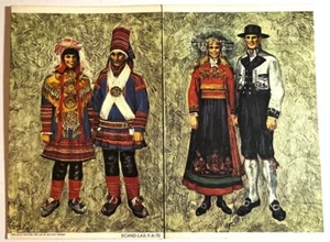SCANDINAVIAN AIRLINES ~ Vintage In Flight Menu - Bild 1 von 2