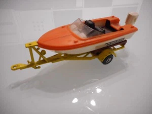 Matchbox King Size Autoanhänger mit Boot - Speedboot & Trailer - England - Bild 1 von 14