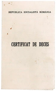 Romania, 1969, Vintage Death Certificate - RSR - Picture 1 of 3