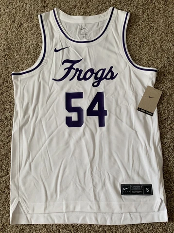 NEW Nike TCU Horned Frogs #54 Basketball Jersey Mens Small White Cover