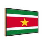 Holzschild Holzbild 18x12 cm Suriname Fahne Flagge Geschenk Deko