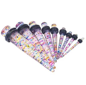 12-18PC Ear Taper Stretching Kit 14G-20MM Beginner Gauges Acrylic Taper Plug Set - Picture 1 of 44