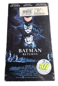 Batman Returns VHS SEALED Watermarks WHV Stamp Hype Keaton DeVito Pfeiffer - Imagen 1 de 6