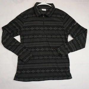 Columbia maglione donna ghiacciaio pile motivo geometrico medio nero grigio - Foto 1 di 9