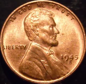 1945-S Lincoln Cent Choice/Gem BU Red Original - Picture 1 of 2