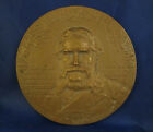 JAMES RUSSELL LOWELL antique bronze plaque 1895 signed CHARLES CALVERLEY Grolier