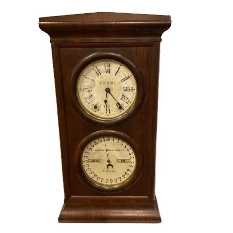 Antique 1875 Seth Thomas Fashion Southern Calendar Mantle Clock Works Great Cover