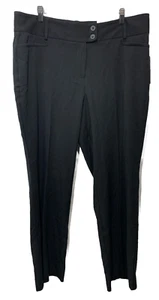 Rafaella Women's Curvy Fit Gabardine Boot Leg Trouser,Short Inseam Size 14 Black - Picture 1 of 8