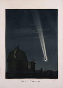 Etienne Trouvelot : "The Great Comet of 1881" (1882) — Giclee Fine Art Print - Picture 1 of 7