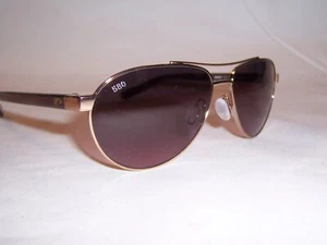 NEW COSTA DEL MAR SUNGLASSES FERNANDINA ROSE GOLD/ROSE 580G POLARIZED $310 - Picture 1 of 7