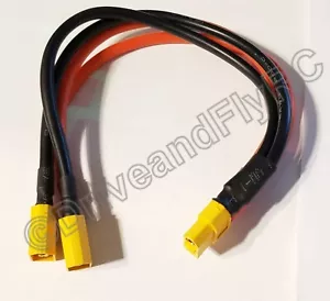 Conector paralelo XT-60 XT60 adaptador Lipo NiMh 8 pulgadas 12AWG calibre 12 cable - Imagen 1 de 12