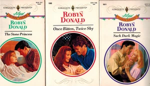 3 Robyn Donald Harlequin Presents Romance Novels: Dark Magic, Stone Princess etc - Picture 1 of 1