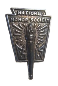 NHS Gold Filled National Honor Society LAPEL PIN Gold Filled Vintage 1940s CSLS - Picture 1 of 3