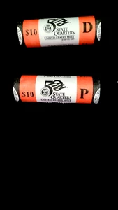 2004 P&D Florida Statehood Quarters 1Roll From Each Mint Rolls Are Mint Wrapped - Picture 1 of 3