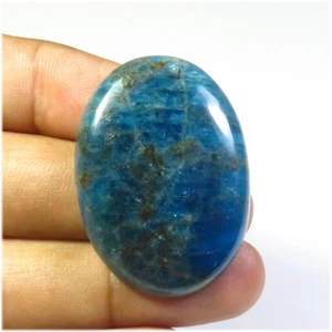 Blue Apatite Oval Gems 36x26x6mm Natural apatite Cabs For Jewelry 58cts AT-24 - Picture 1 of 13