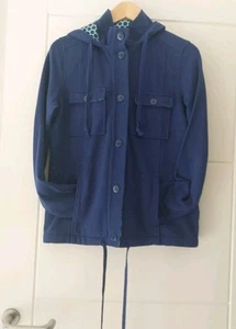 Lands'end Blue Long Sleeve Button Up Hoodie Size S - Picture 1 of 8