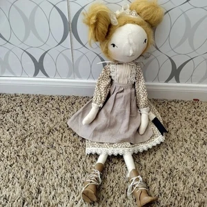 Erbstück Stoffpuppe Bianca Maria Schürze Kleid Handarbeit Puppen - Bild 1 von 7