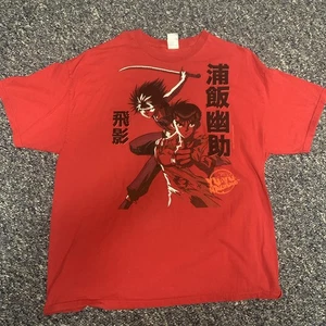 Vintage 2005 Yu Yu Hakusho Ghost Files T-Shirt Red Graphic Anime Gr. 2XL RARE XXL - Bild 1 von 21