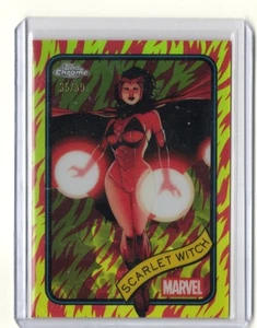 2025 Topps Marvel Chrome HUMAN TORCH RED & ORANGE REFRACTOR Scarlet Witch 35/39 - Picture 1 of 1