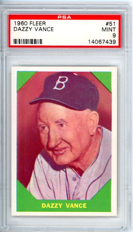 1960 Fleer  Dazzy	Vance	51	PSA 9	Set Break - Image 1 of 1