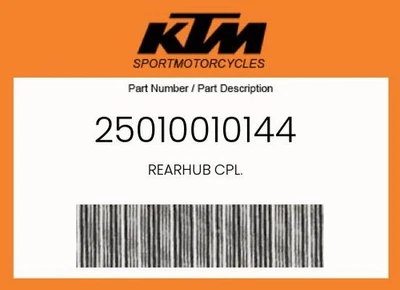 KTM Genuine Rearhub Cpl. - 25010010144 - Image 1 of 4