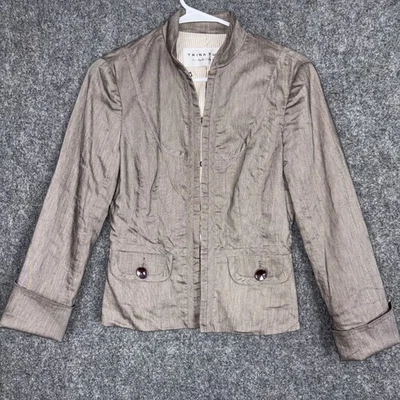 Куртка женская Trina Turk размер XS коричневый блейзер из льняной смеси - Изображение 1 из 4